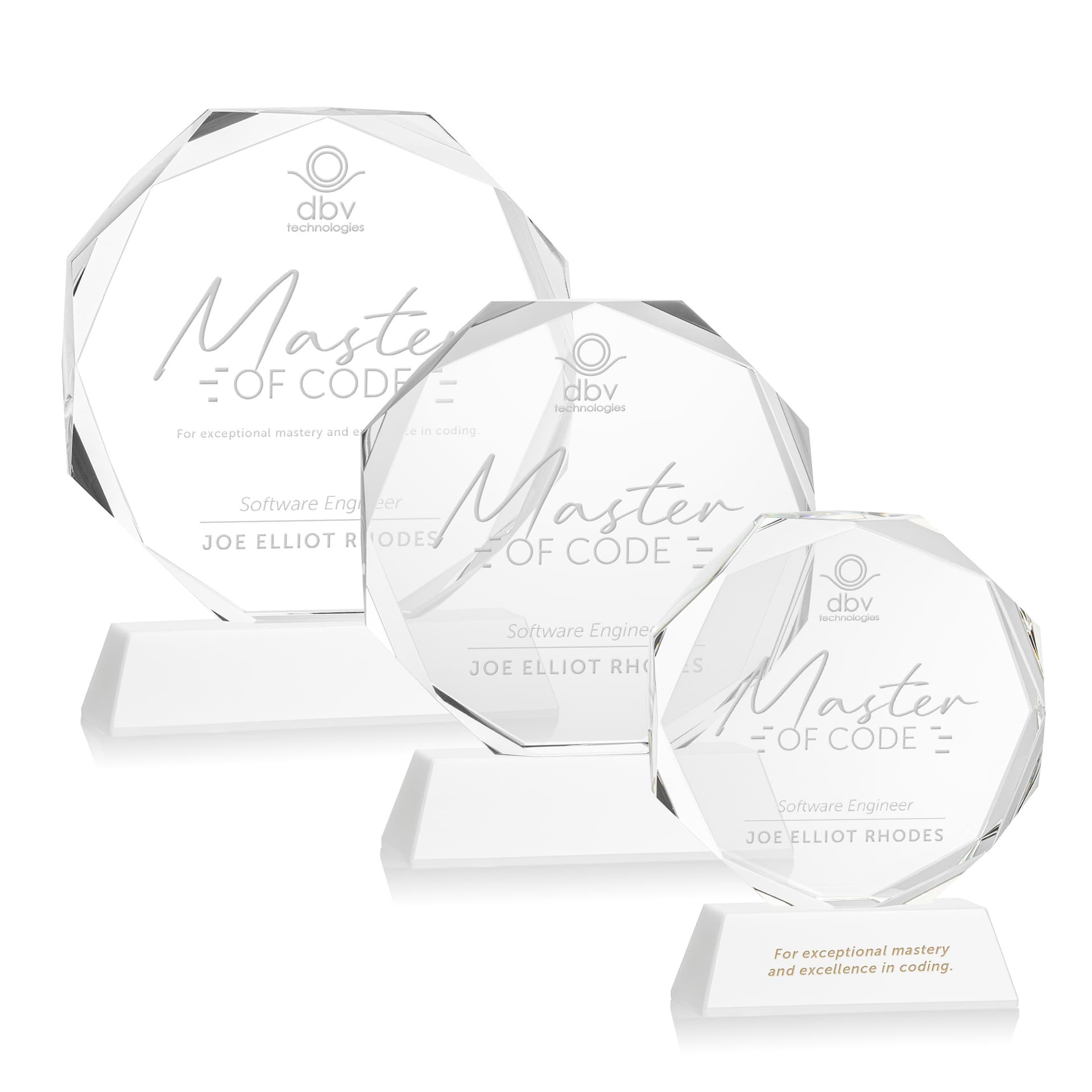 Acadian Award on Newhaven Base - White