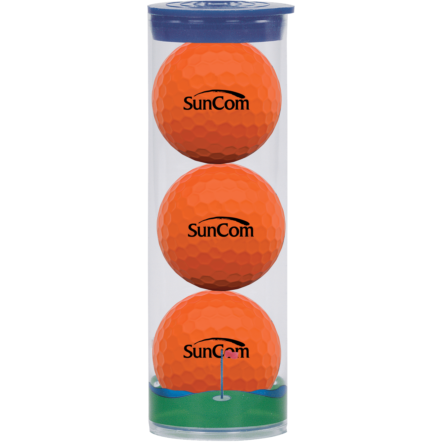 3 Ball Clear Tube with Wilson Golf Balls