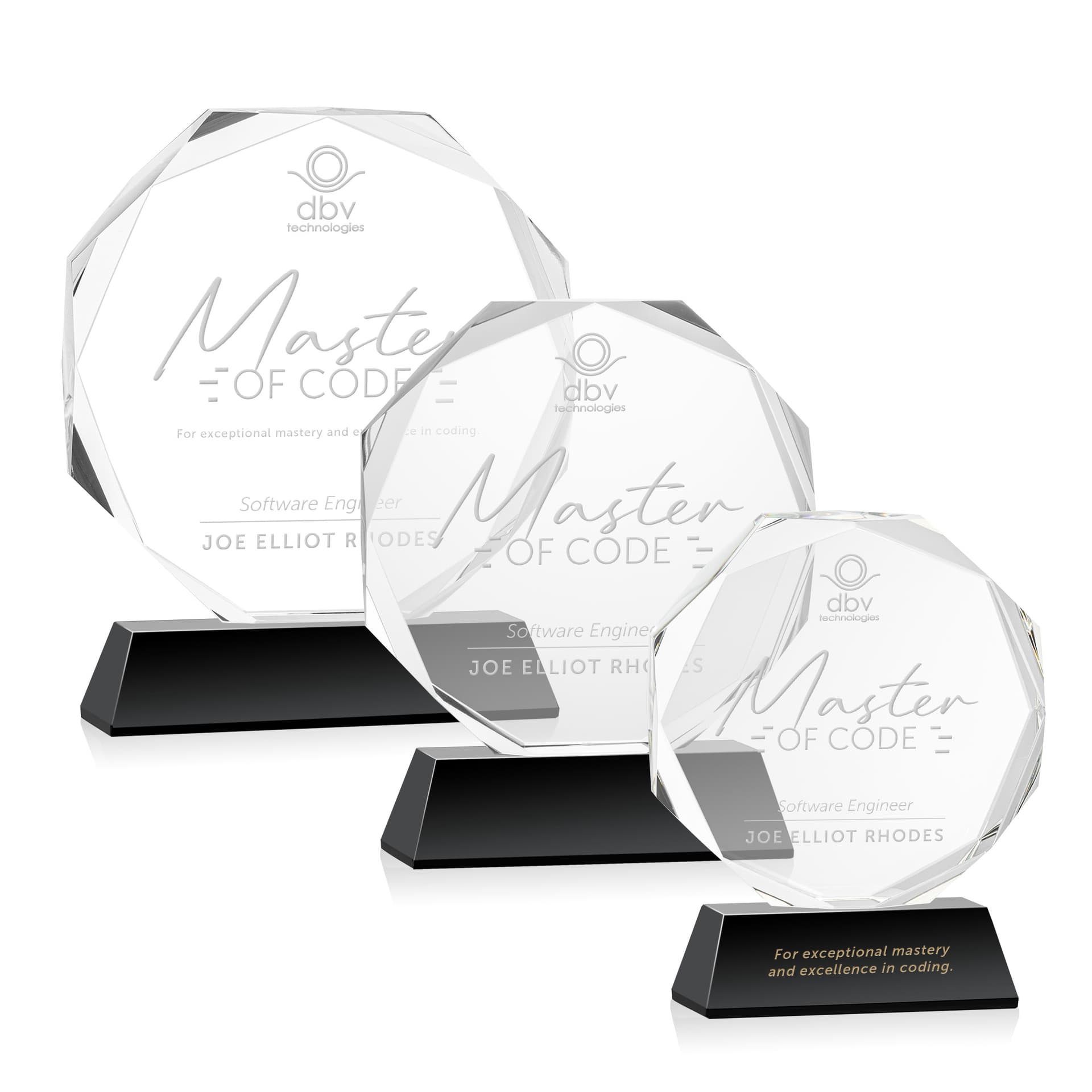 Acadian Award on Newhaven Base - Black