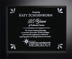 Aberdeen Black Laser Plaque
