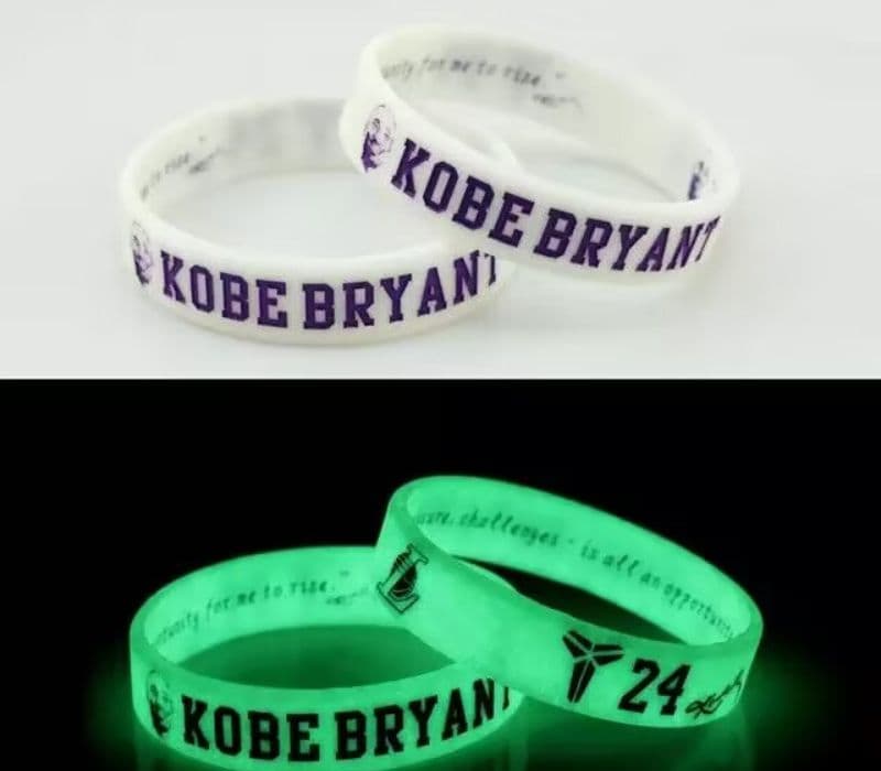 1 inch Glow In The Dark Silicone Wristband
