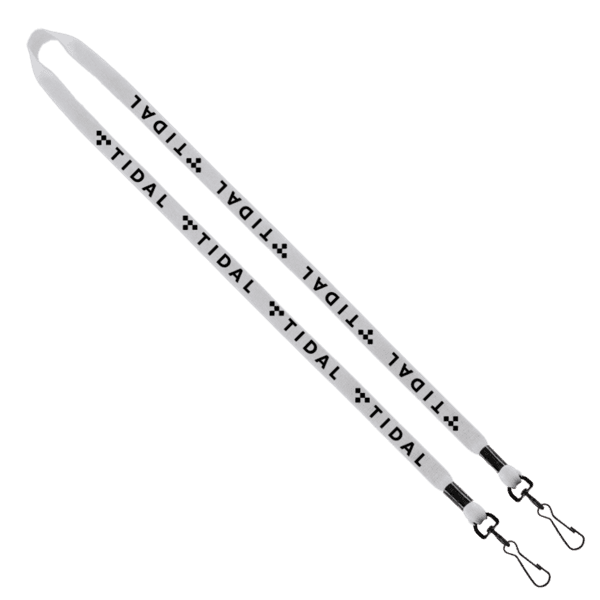 1/2" Cotton Double Swivel Hook Lanyard