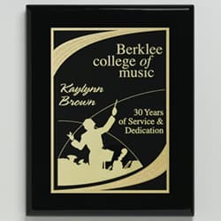 Aberdeen Black Plaque with Lasered Plate