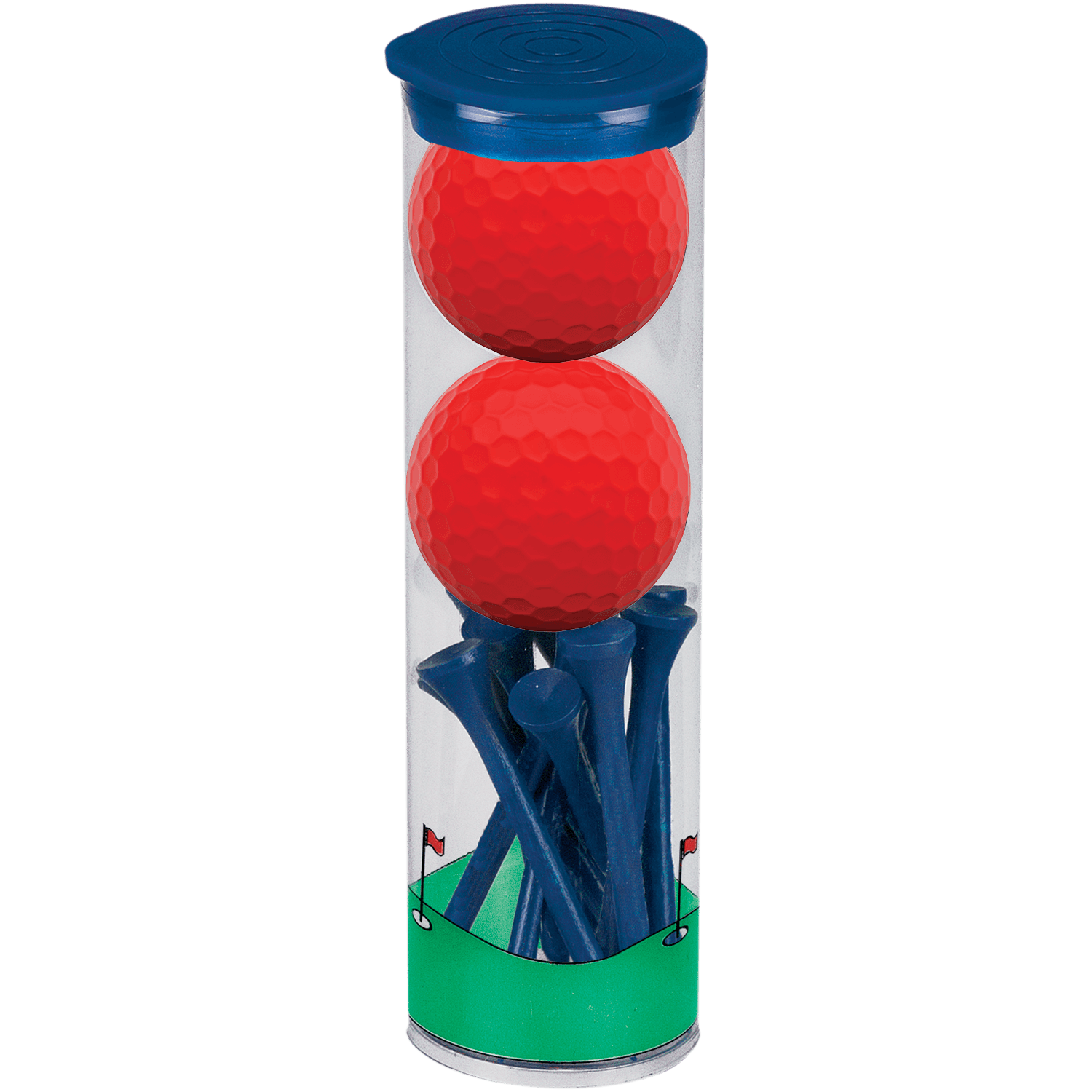 2 Ball Tall Tube with Wilson Golf Balls