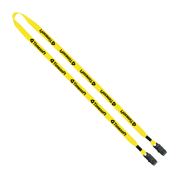 1/2" Polyester Double Bulldog Clip Lanyard