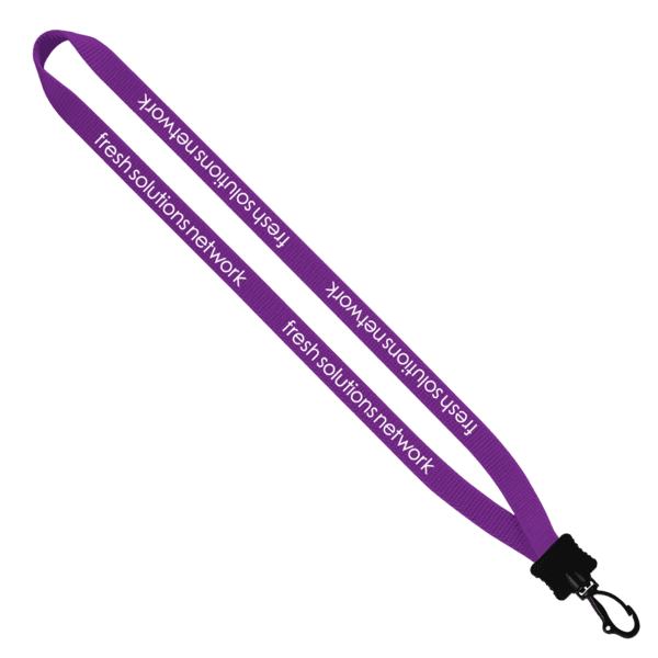 1/2" Smooth Nylon Lanyard with Plastic Clamshell & Swivel Snap Hook
