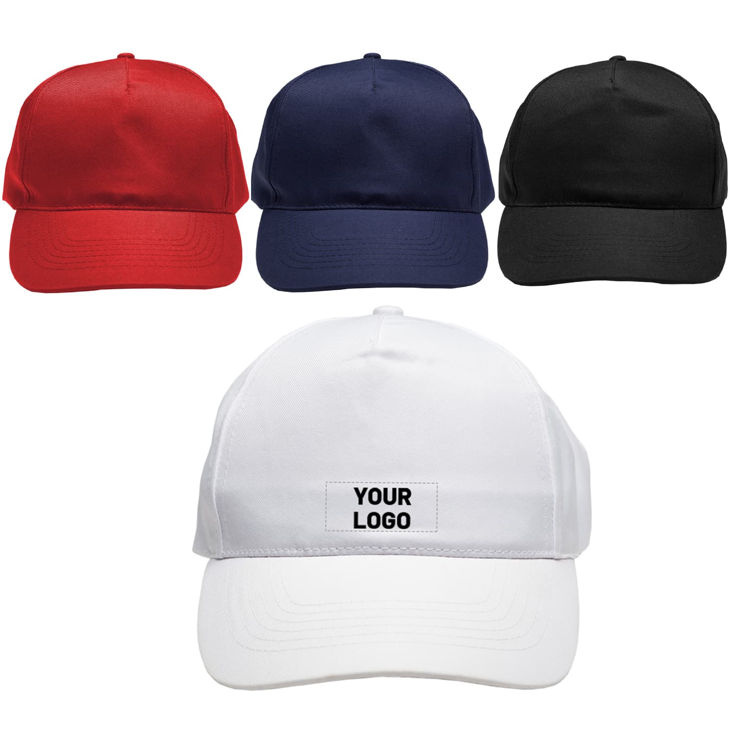 5 Panel Polyester Baseball Cap