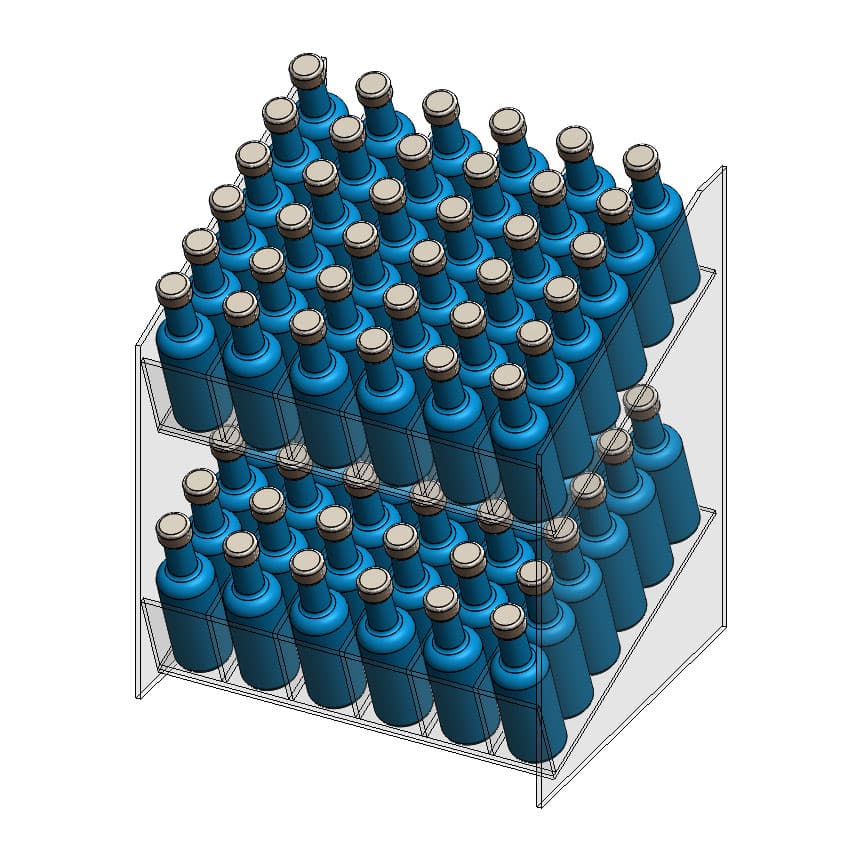 2 Tier Acrylic Beverage Display - 6 Rows