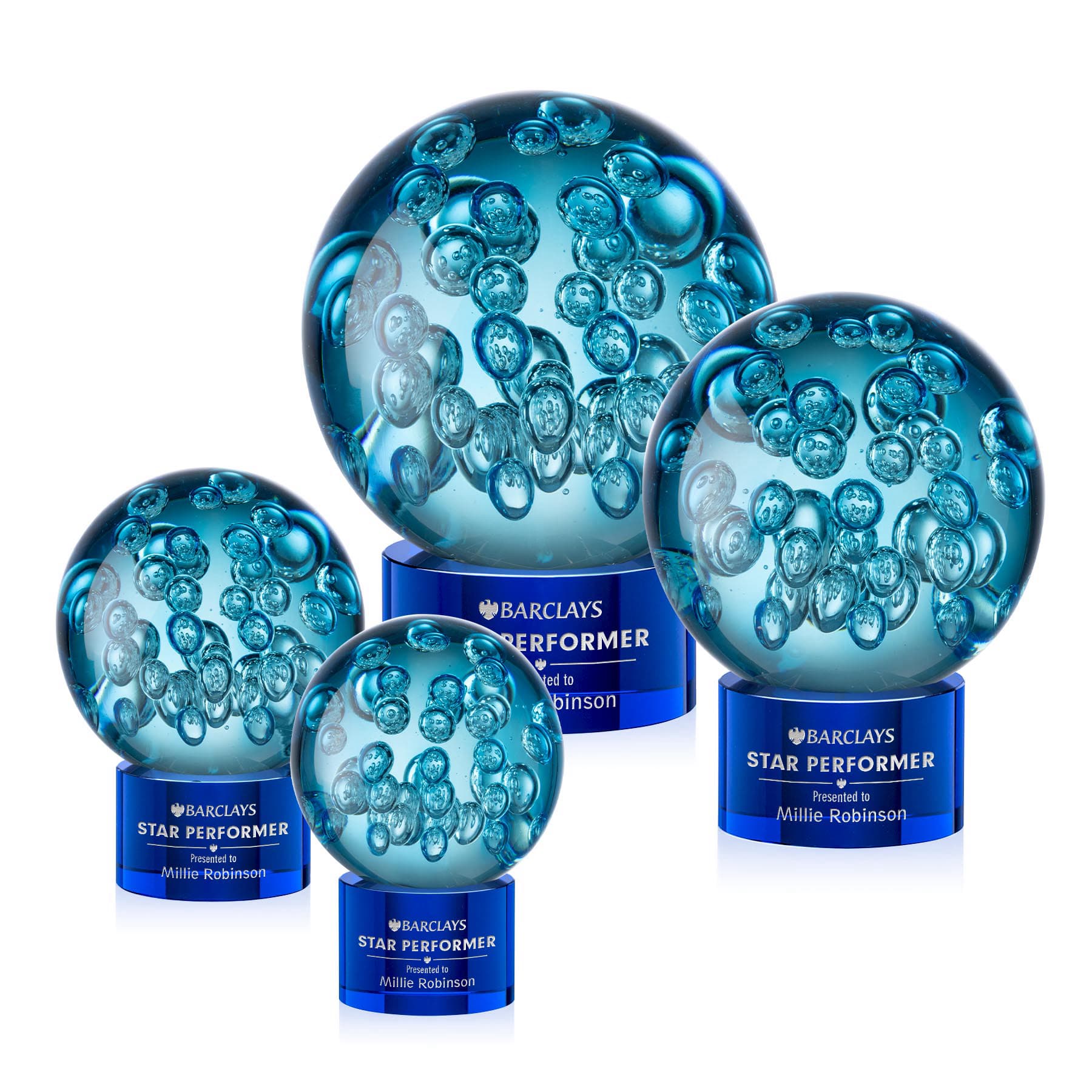 Addison Award on Marvel Base - Blue